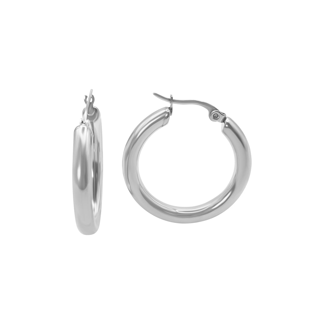 Classic Silver Hoops