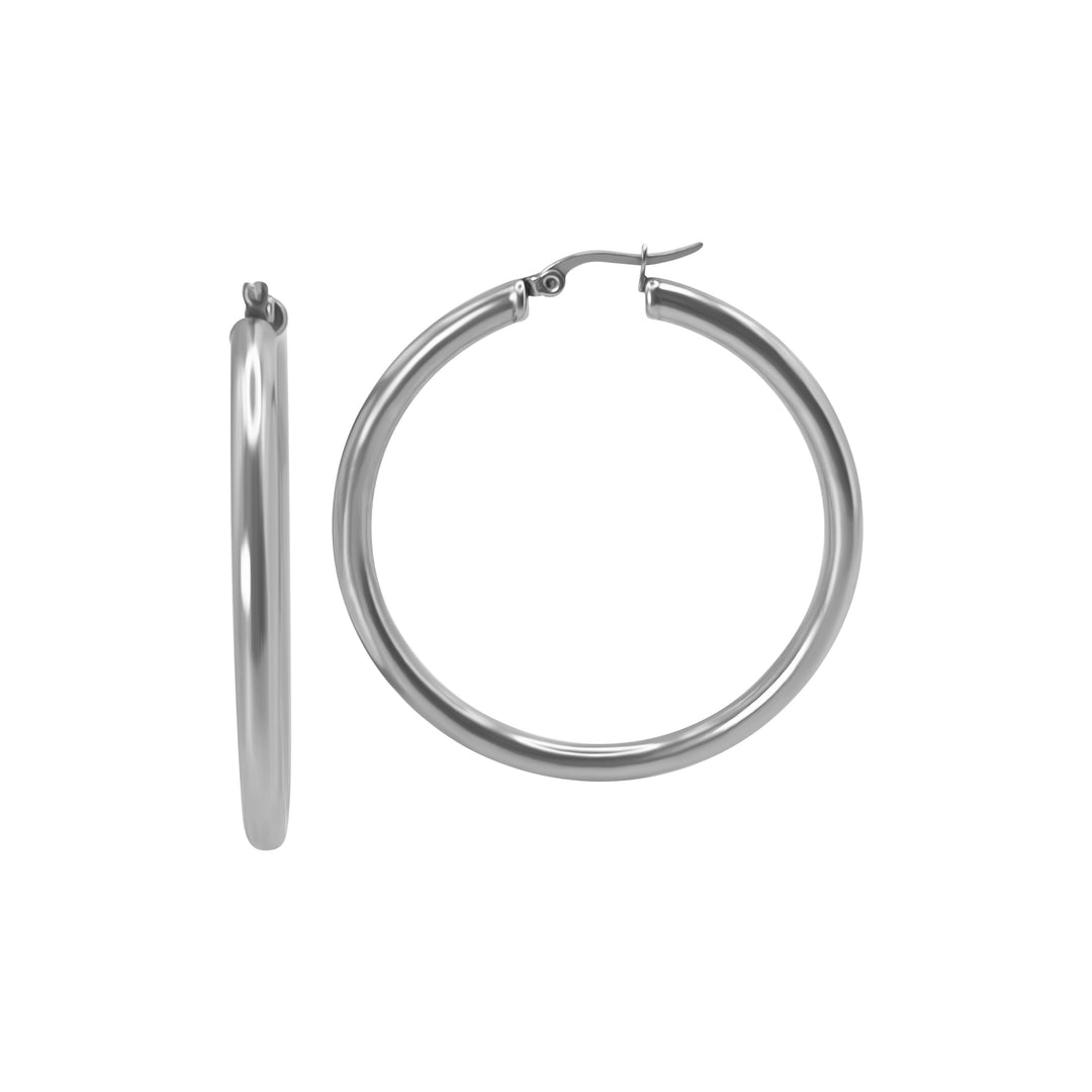 Classic Silver Hoops