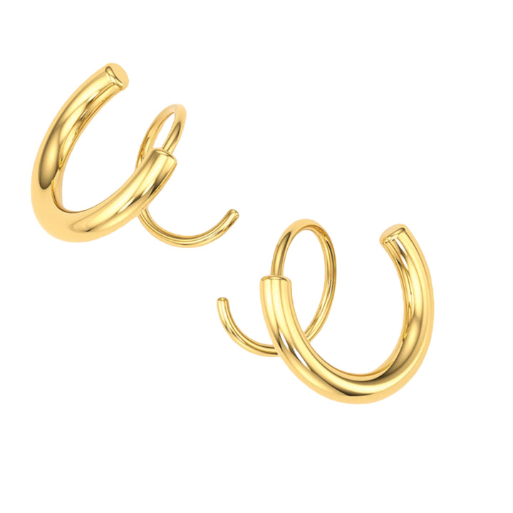 Felicity Double Hoop Spiral Earrings