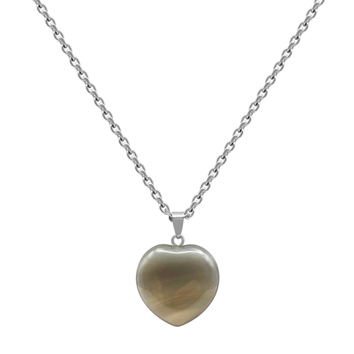 Naia Crystal Heart Necklace (Cable Chain)