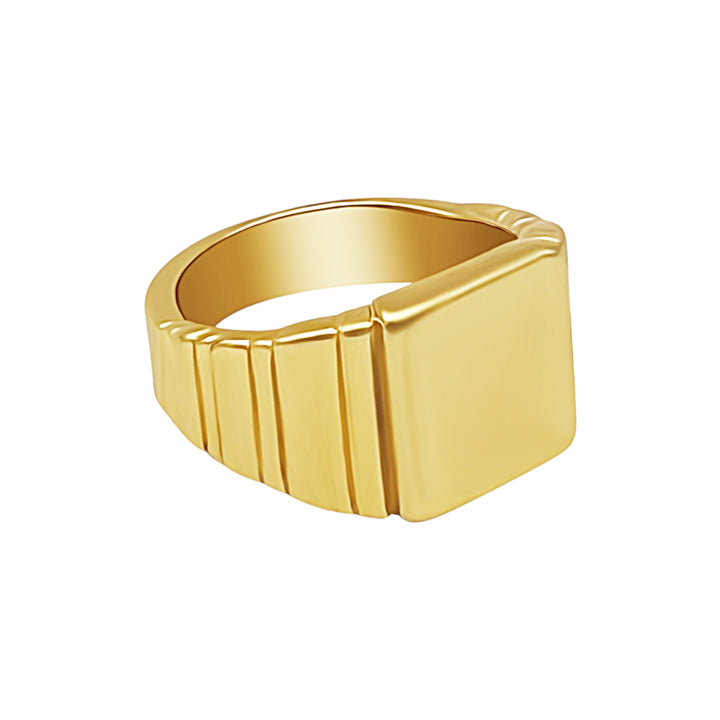 Gold Square Signet Ring