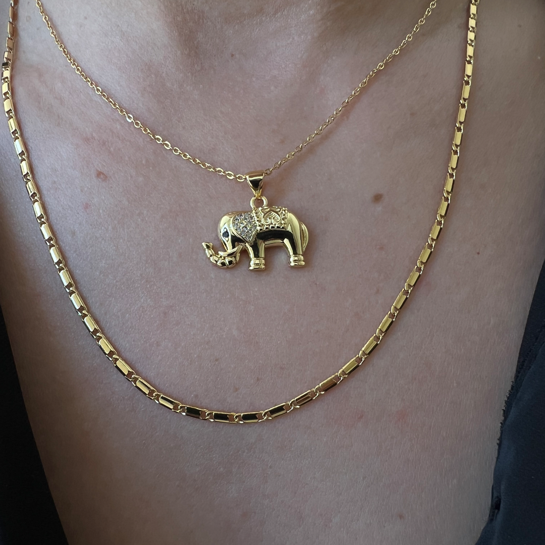 Gold Elephant Necklace